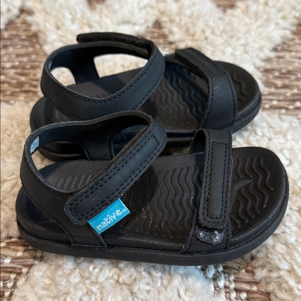 Native Black Velcro Sandals